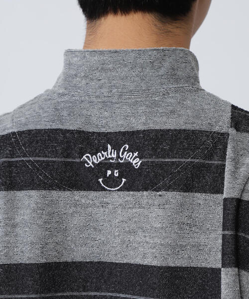 PEARLY GATES tシャツ 「PEARLY GATES」パイルボーダー半袖