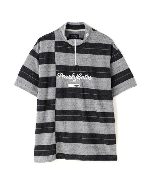 PEARLY GATES tシャツ 「PEARLY GATES」パイルボーダー半袖