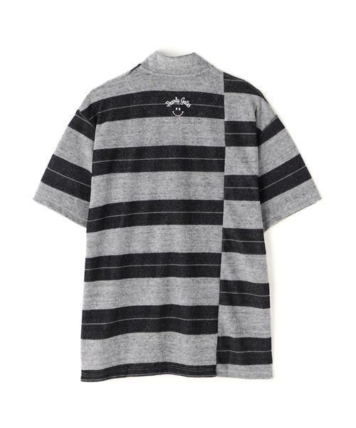 PEARLY GATES 半袖シャツ ボーダー メンズ サイズ5 PEARLY GATES tシャツ 「PEARLY GATES」パイルボーダー半袖