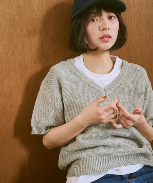 common gull products. ニット セーター 嗜む半袖ニット