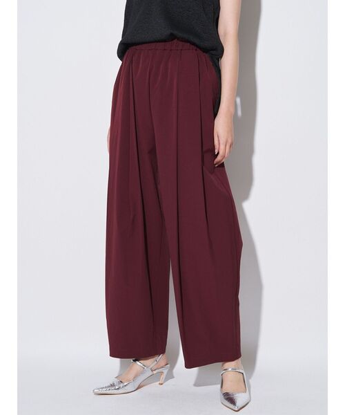 ELENDEEK ウエストリボンタックパンツ ELENDEEK パンツ タックカーブパンツ レディース : ZOZOTOWN