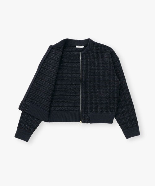 「LOVELESS」 ジップアップブルゾン 36 ブラック レディース_画像5