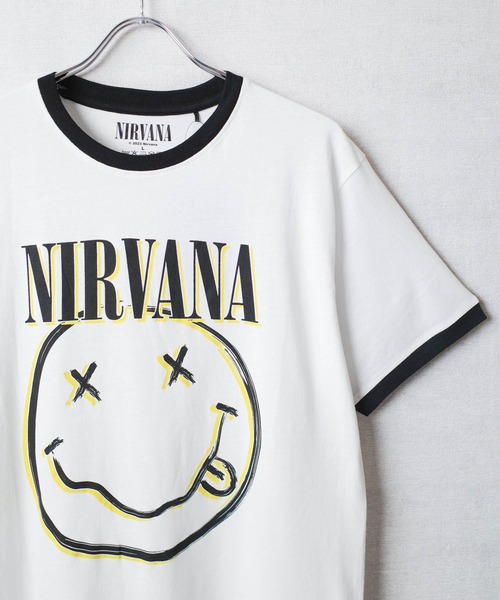 ROCK OFF tシャツ 「ROCK-OFF」NIRVANA HAPPY FACE RINGER T-SHIRTS