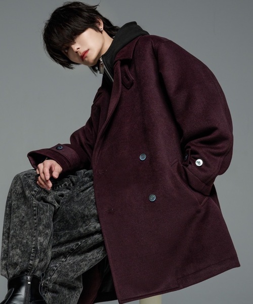 「ADRER」 チェスターコート LARGE ホワイト メンズ_画像5