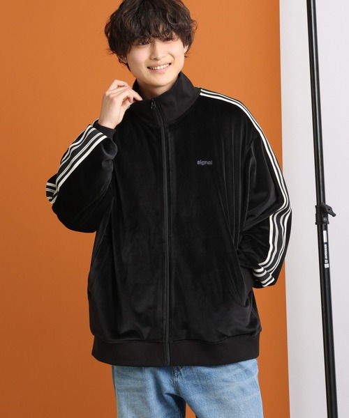 SIGNAL SPORTS 「SIGNAL SPORTS」 ジャージブルゾン MEDIUM ネイビー