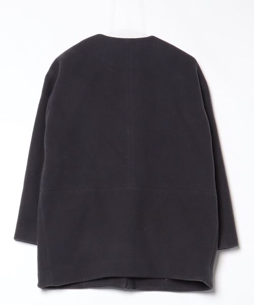 UNTITLED アンタイトル ノーカラーショートコート01 ブラック UNTITLED（アンタイトル） ノーカラーコート 1 ブラック レディース