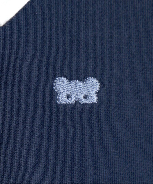 パーカー 「10mois(ディモワ)」ベアマスクレイヤード襟トップス 80・90・100cm キッズ 子供服 男の子 女の子の画像