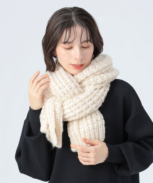 BEAMS HEART（ビームス ハート） マフラー ストール ボリューム編み