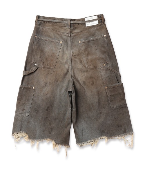 ハーフパンツ ワイドパンツ ジーンズ DOUBLE KNEE DENIM SHORTS メンズ_5