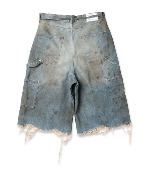 ハーフパンツ ワイドパンツ ジーンズ DOUBLE KNEE DENIM SHORTS メンズ_7