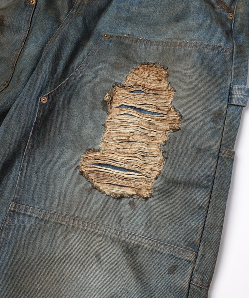 ハーフパンツ ワイドパンツ ジーンズ DOUBLE KNEE DENIM SHORTS メンズ_15