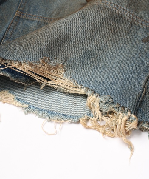 ハーフパンツ ワイドパンツ ジーンズ DOUBLE KNEE DENIM SHORTS メンズ_16