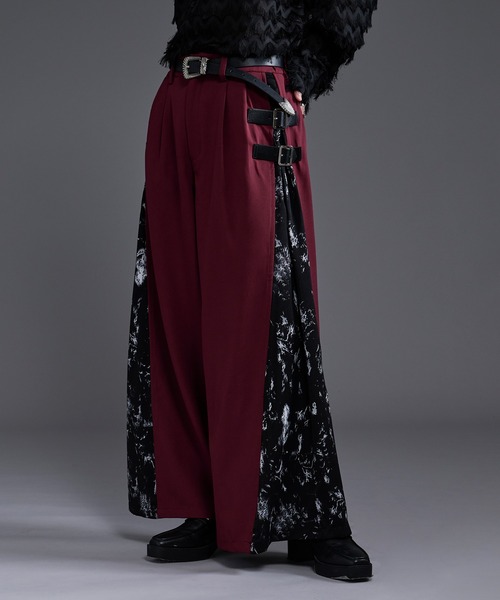 Ellno Loset スラックス サイドアソートガラワイドパンツ メンズ