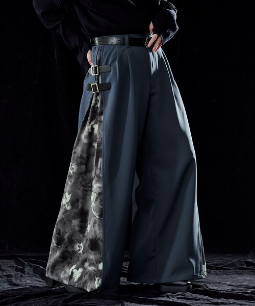 Ellno Loset（エルノロゼット） スラックス サイドアソートガラワイド