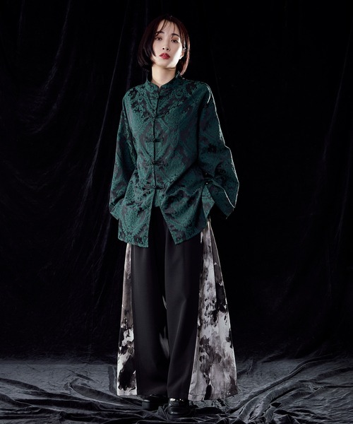 NOIRページ Ellno Loset スラックス 「新色追加」サイドアソートガラワイドパンツ