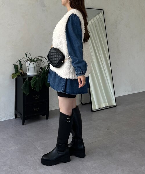 prose verse（プロズヴェール） ベスト ジレ フロントジップカーリー