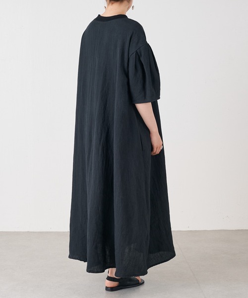 BEARDSLEY（ビアズリー） 7分袖ワンピース 1 ブラック レディース