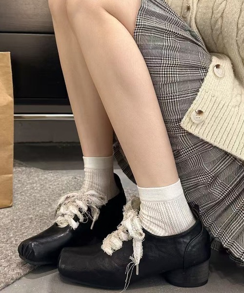 フォーマルシューズ コットンレースアップシューズ レディース | AsRiRe