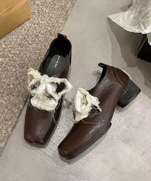 フォーマルシューズ コットンレースアップシューズ レディース | AsRiRe | 06