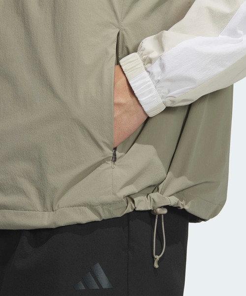 adidas（アディダス） ナイロンジャケット クオータージップ フード