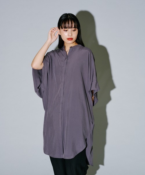 「terrace」 半袖ブラウス MEDIUM ブルー レディース_画像4