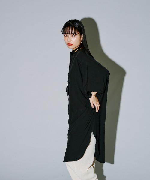 「terrace」 半袖ブラウス MEDIUM ブルー レディース_画像9