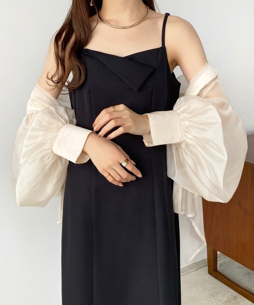 「callautia」 キャミソールワンピース X-LARGE ライトベージュ レディース_画像2