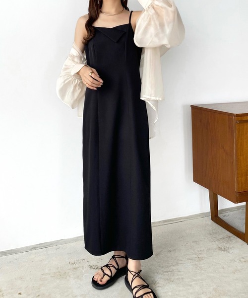 「callautia」 キャミソールワンピース X-LARGE ライトベージュ レディース_画像4