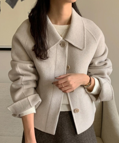 FREE STYLISTS ステンカラーコート コート YUGA_YGMC wool short coat