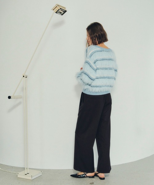 イェッカ ヴェッカ（YECCA VECCA）/フェザーマルチボーダーニット YECCA VECCA（イェッカヴェッカ） ニット セーター フェザーマルチ