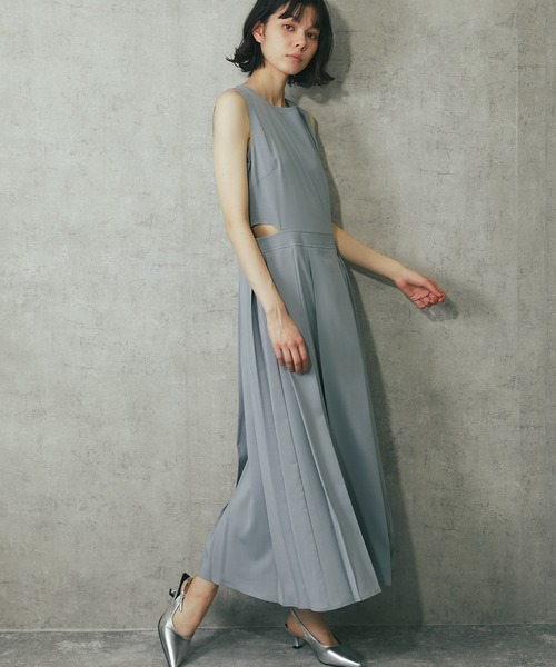 「SMILE ORCHID」 ノースリーブワンピース M グレー レディース_画像8