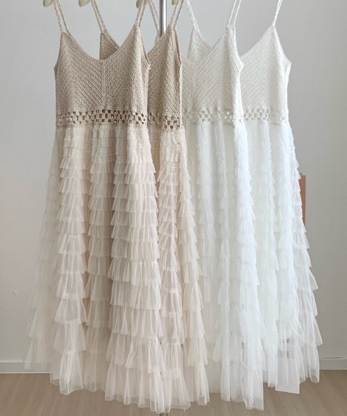 「DIAVEL」 キャミソールワンピース M ベージュ レディース_画像6