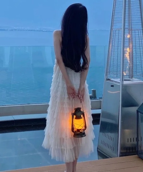 「DIAVEL」 キャミソールワンピース M ベージュ レディース_画像7