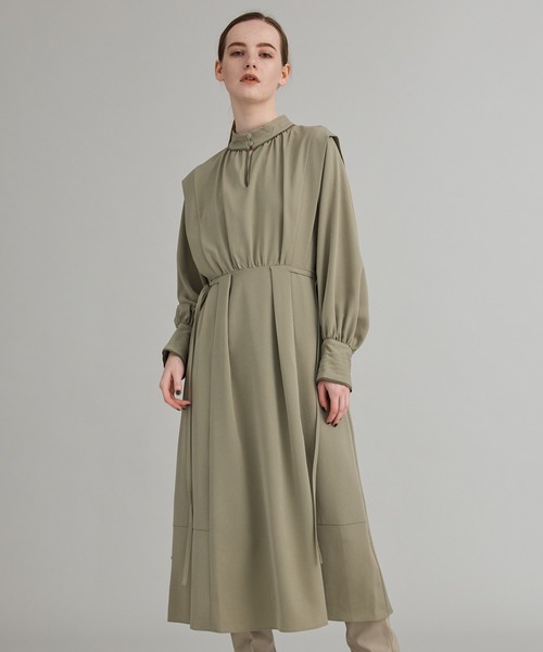 PUBLIC TOKYO（パブリックトウキョウ） 長袖ワンピース FREE カーキ