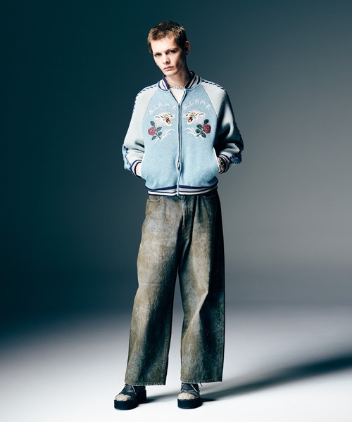 glamb（グラム） スカジャン White Tiger Knit Ska Jumper / ホワイト