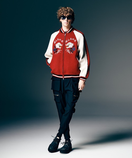 Studio Dartisan スカジャン M 赤白 Studio Dartisan スカジャン M 赤白 Studio Dartisan スカジャン M 赤