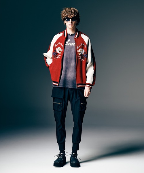 glamb（グラム） スカジャン White Tiger Knit Ska Jumper / ホワイト