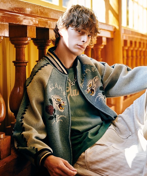 glamb（グラム） スカジャン White Tiger Knit Ska Jumper / ホワイト