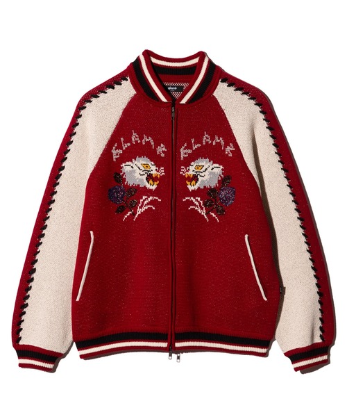 glamb（グラム） スカジャン White Tiger Knit Ska Jumper / ホワイト