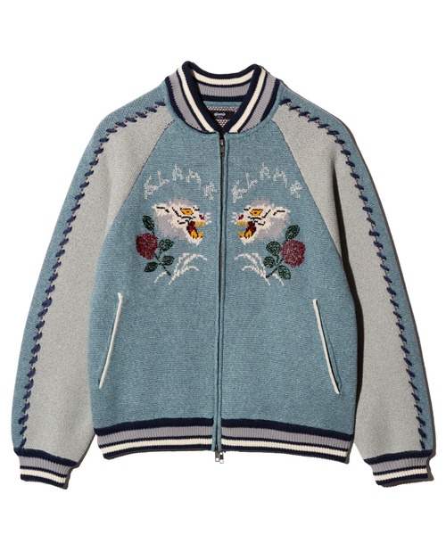 GUILD PRIME ギルドプライム ホワイトベア マルチカラー スカジャン GUILD PRIME（ギルドプライム）の「【GUILD PRIME】WOMENS マルチ