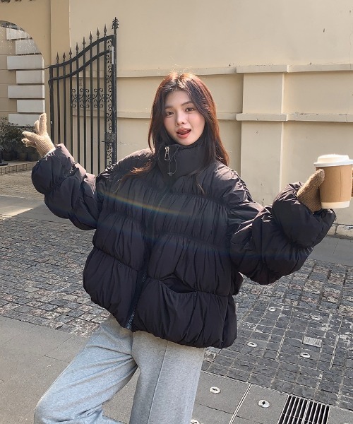 FAVORITO ブルゾン アウター 可愛いふわふわショートコート レディース