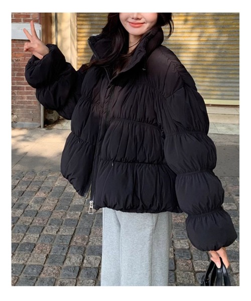 FAVORITO ブルゾン アウター 可愛いふわふわショートコート レディース