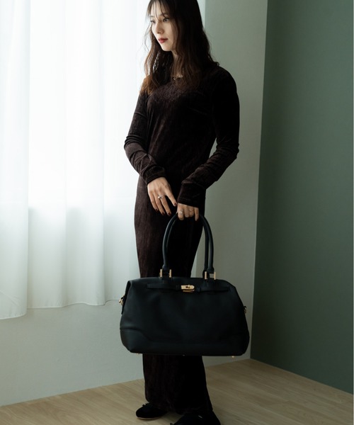 REAIMER【リエメ】2-way Boston bag REAIMER（リエメ） ボストンバッグ ベルト デザイン 2way ボストン