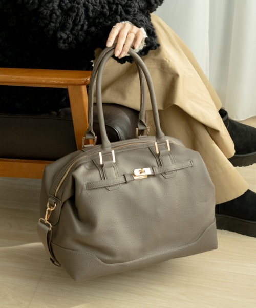 REAIMER【リエメ】2-way Boston bag REAIMER（リエメ） ボストンバッグ ベルト デザイン 2way ボストン