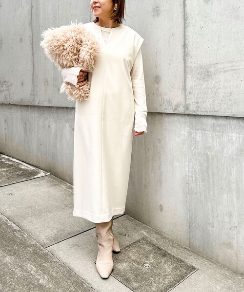 今期新作！ノーリーズ /【PR林☆別注アイテム】ウォッシャブルエアーシャ NOLLEY'S（ノーリーズ） ワンピース ウォッシャブルフラノ風ジャンパー