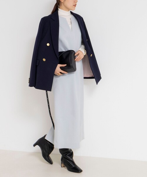 今期新作！ノーリーズ /【PR林☆別注アイテム】ウォッシャブルエアーシャ NOLLEY'S（ノーリーズ） ワンピース ウォッシャブルフラノ風ジャンパー