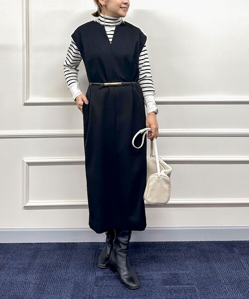 NOLLEY'S（ノーリーズ） ワンピース ウォッシャブルフラノ風ジャンパー