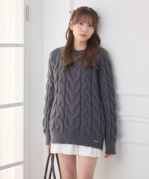 Emsexcite（エムズエキサイト） ニット セーター BIGケーブルNTPO