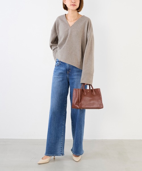 MICA&DEAL（マイカアンドディール） ブラウス シャツ ツイードVネック