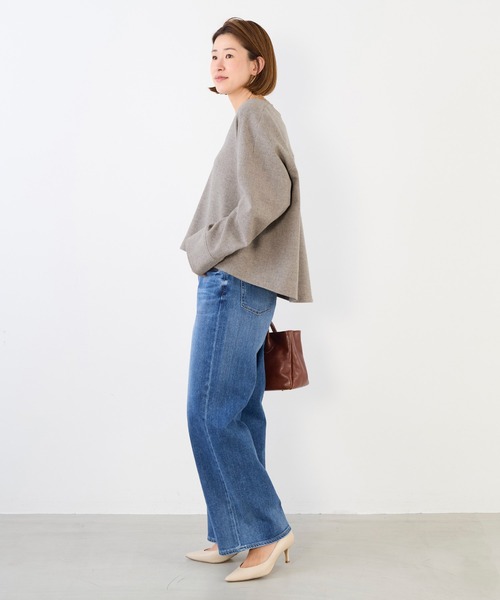 MICA&DEAL（マイカアンドディール） ブラウス シャツ ツイードVネック